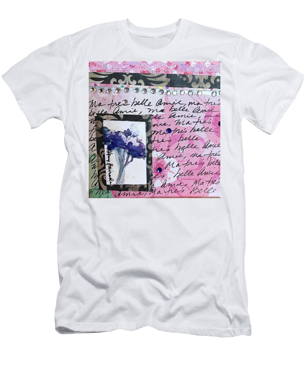 Mixed Media T-Shirt featuring the painting Ma Belle by Sherry Harradence