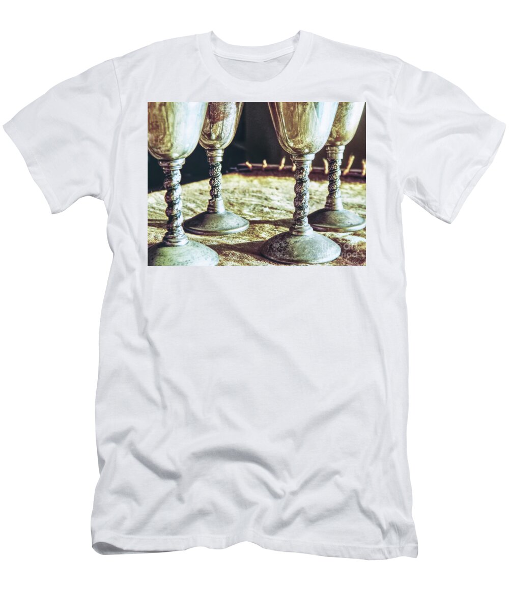 Macro T-Shirt featuring the photograph Macro Goblets Still Life by Phil Perkins