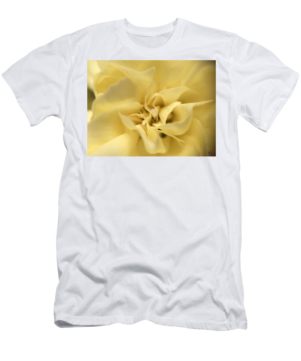 Yellow T-Shirt featuring the photograph Macro Yellow Rose by Marian Lonzetta