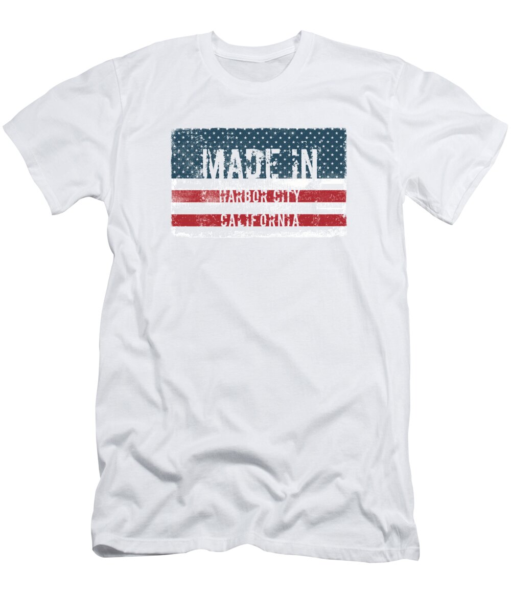 Harbor City T-Shirt featuring the digital art Made in Harbor City, California by Tinto Designs