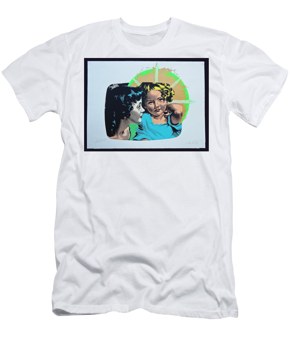Madonna And Child T-Shirt featuring the mixed media Madonna De Milo by Charles Stuart