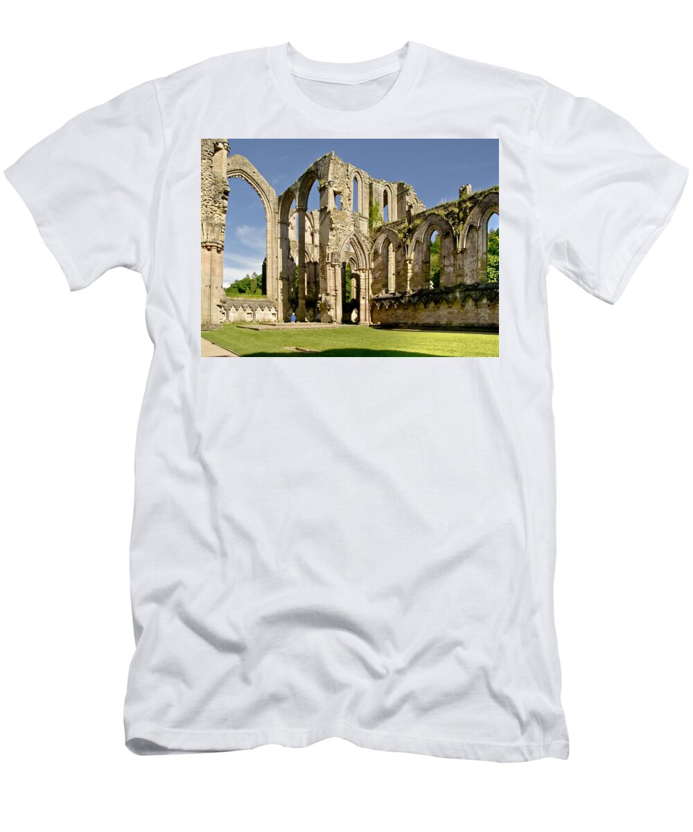 Abbey T-Shirt featuring the photograph Magnificent ruins. by Elena Perelman