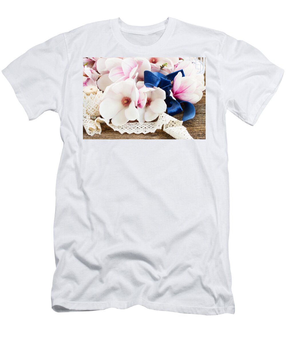 Wedding T-Shirt featuring the photograph Magnolia Flowers by Anastasy Yarmolovich