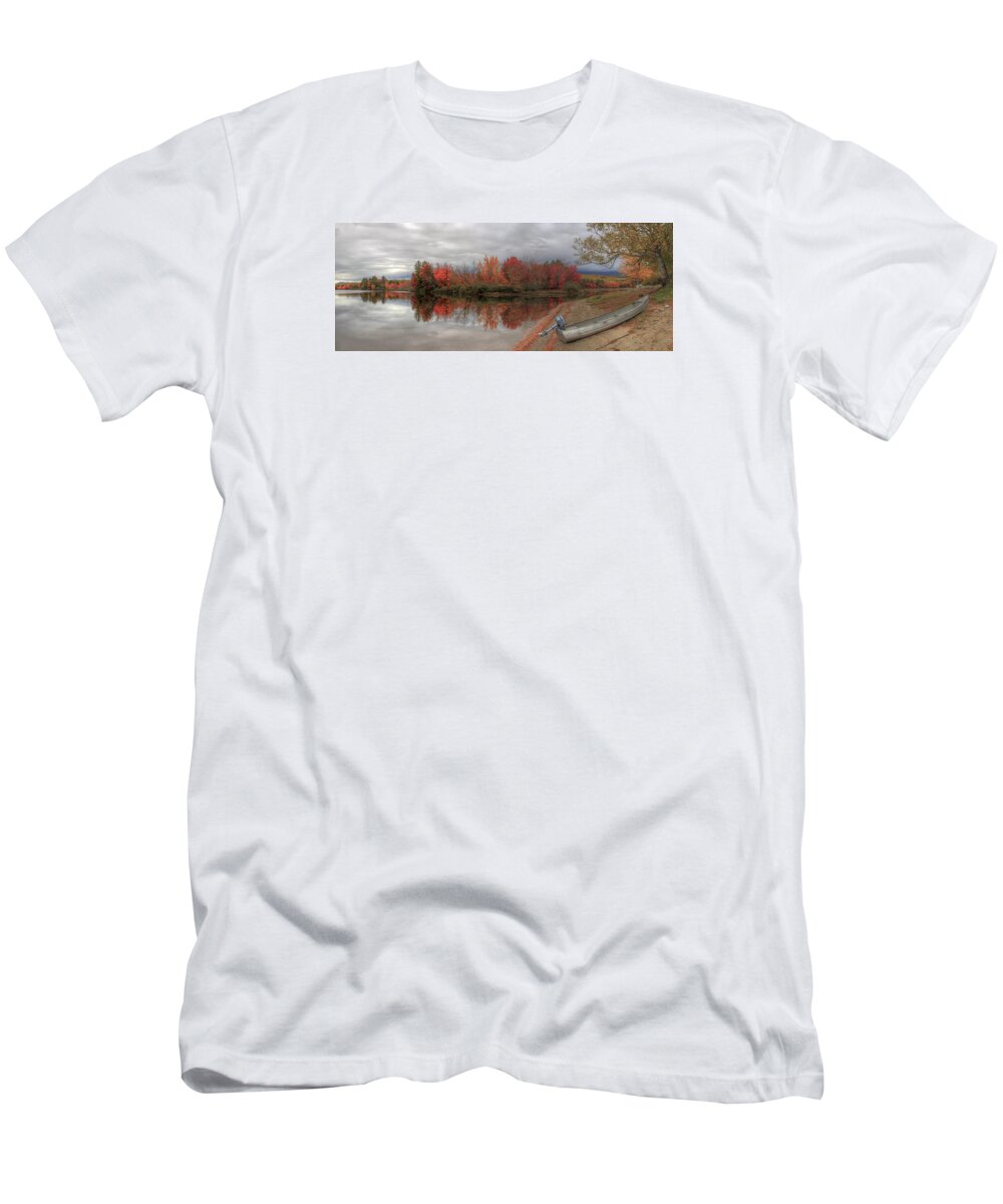 Maine T-Shirt featuring the photograph Maine Lake in Autumn by Jack Nevitt