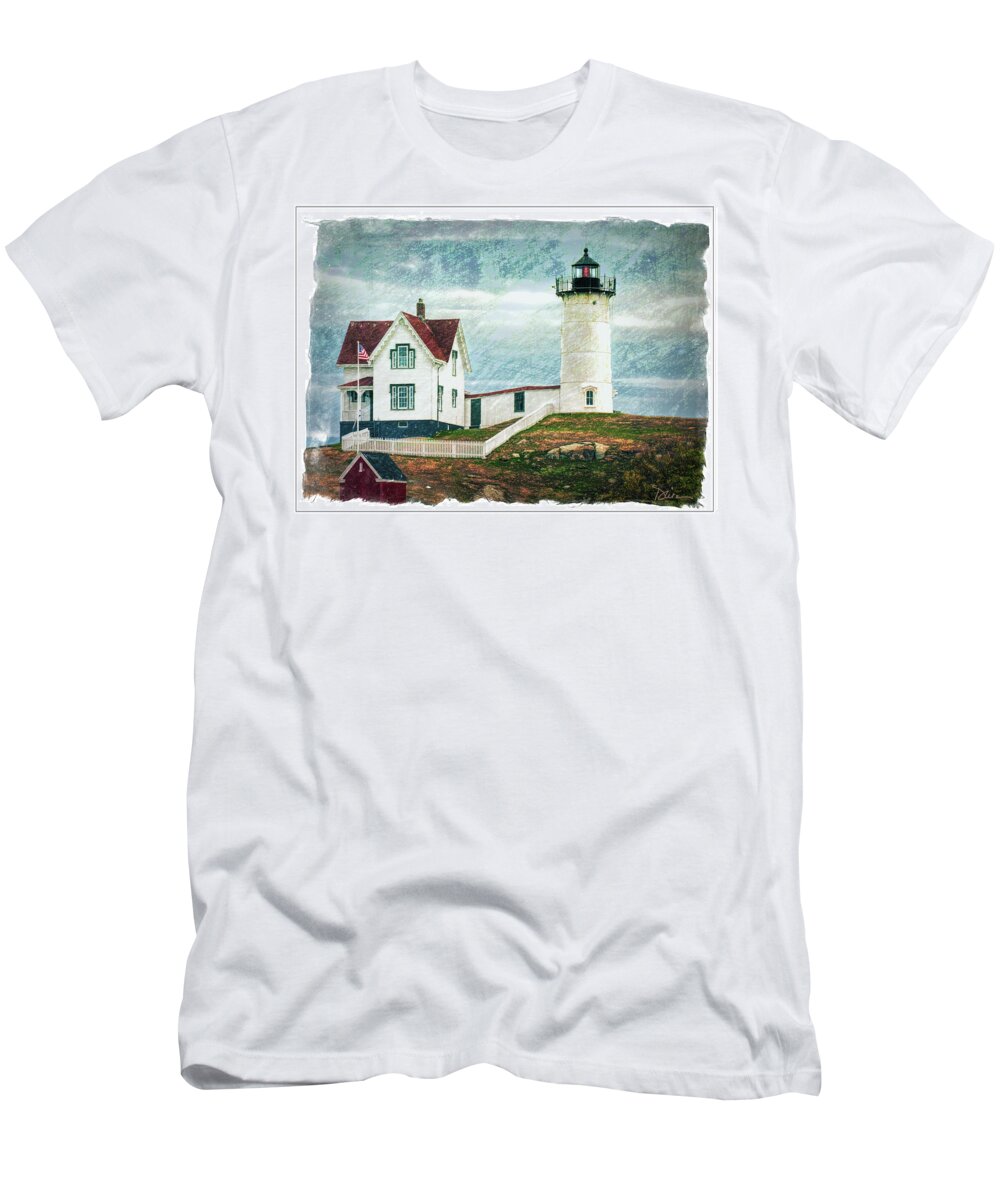 Lighthouse T-Shirt featuring the photograph Maine Lighthouse by Peggy Dietz