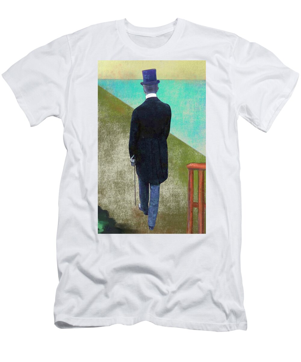 Victor Shelley T-Shirt featuring the digital art Man in Hat by Victor Shelley