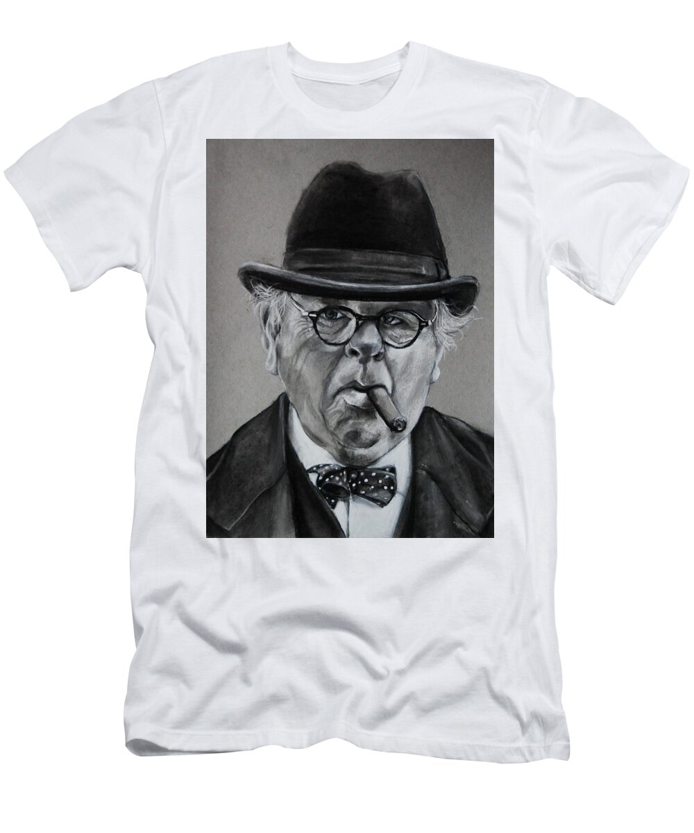 Cigar T-Shirt featuring the drawing Polka Dot Bow Tie by Jean Cormier