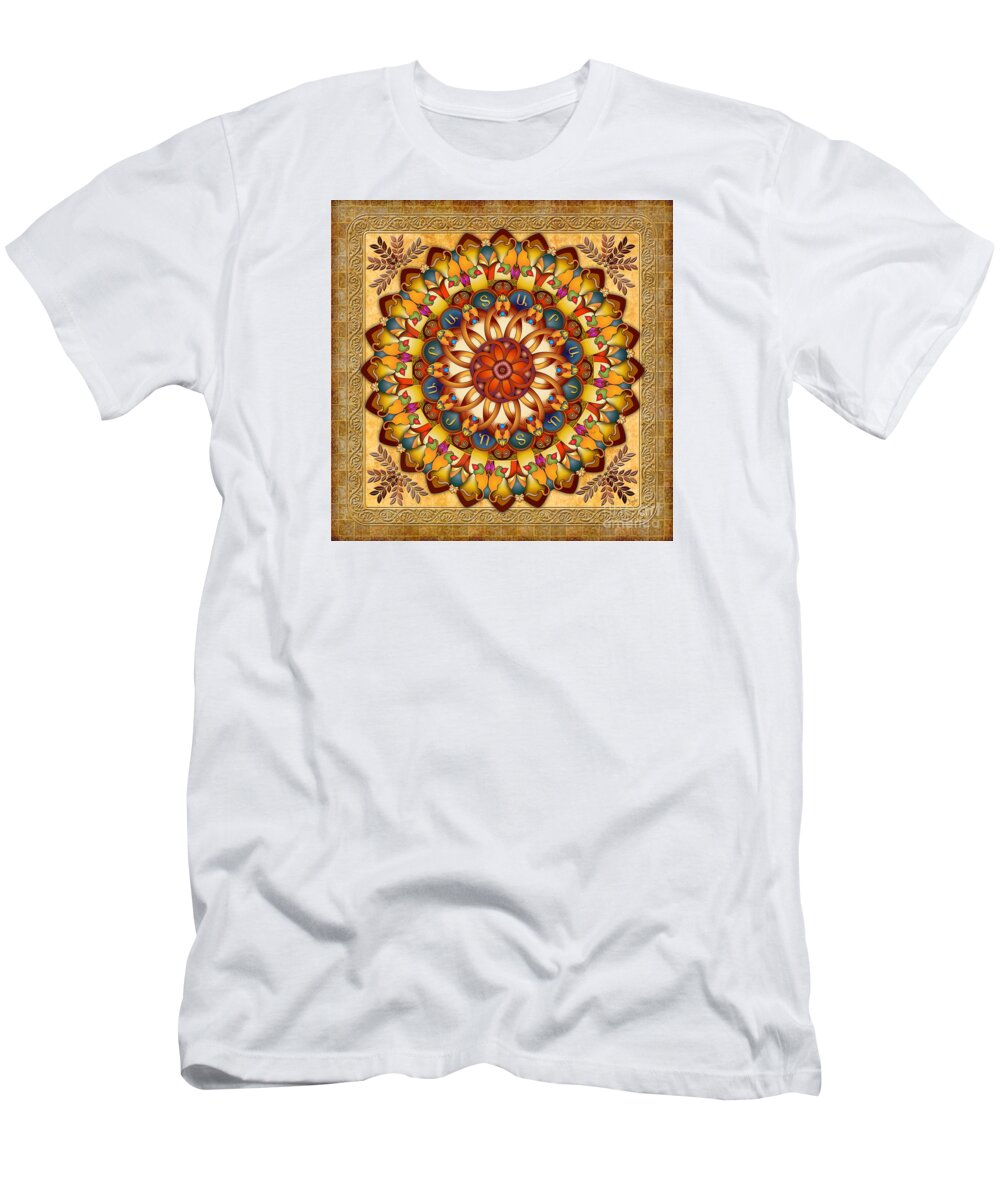 Digital T-Shirt featuring the digital art Mandala Ararat V2 by Peter Awax