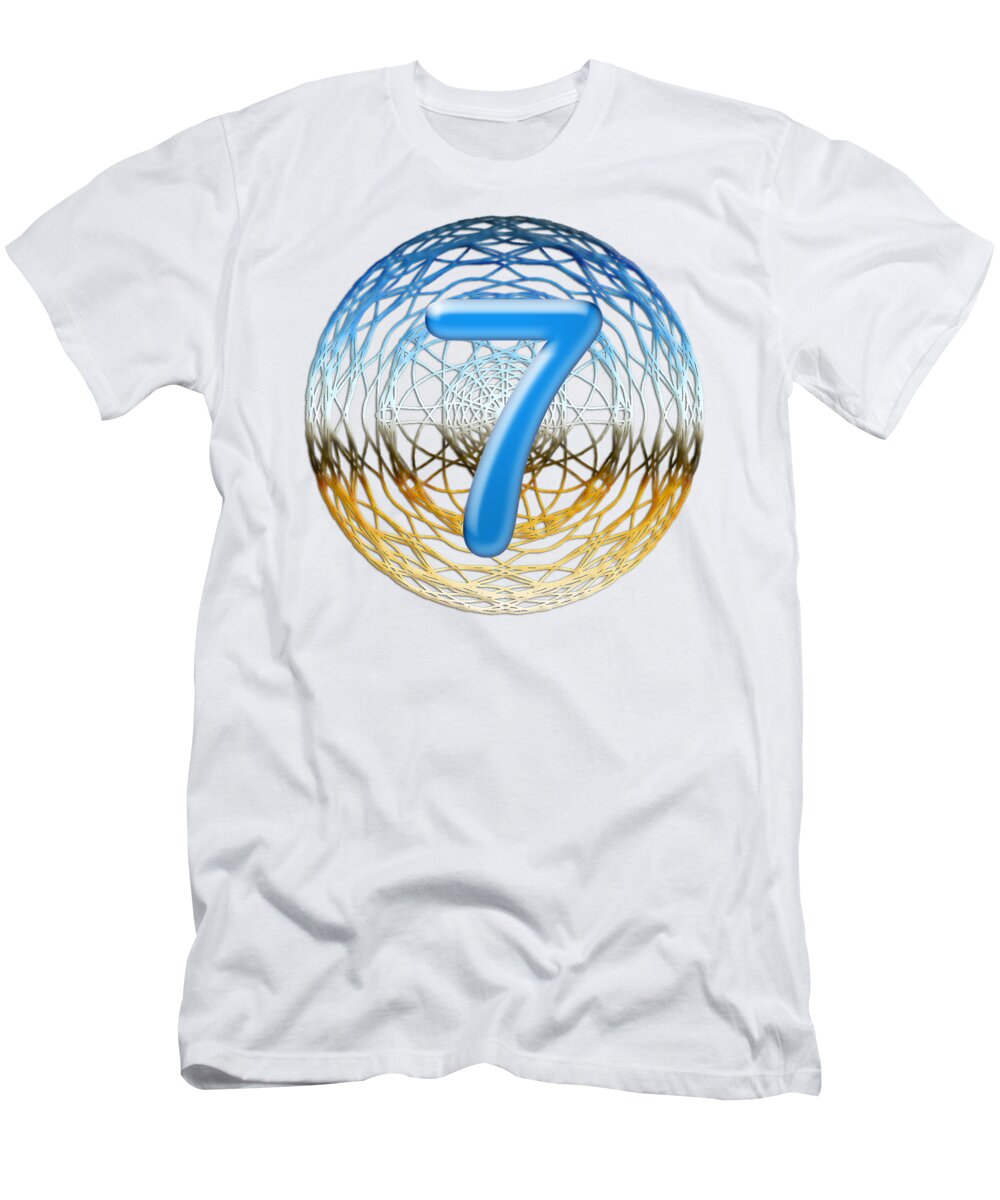 Mandalan T-Shirt featuring the digital art Mandalan seven by Roger Lighterness