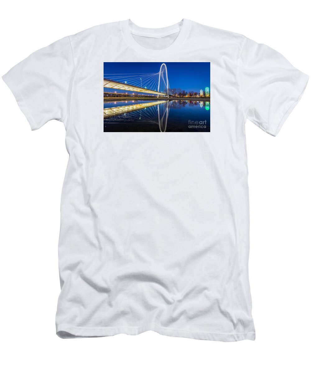 America T-Shirt featuring the photograph Margaret Hunt Hill Bridge Reflection by Inge Johnsson