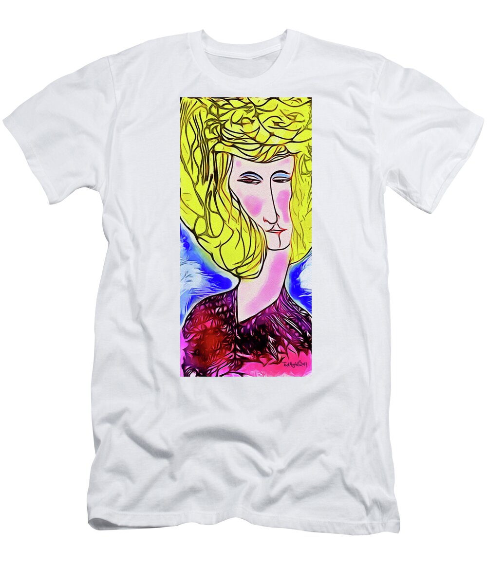 Painting T-Shirt featuring the digital art Maria by Ted Azriel