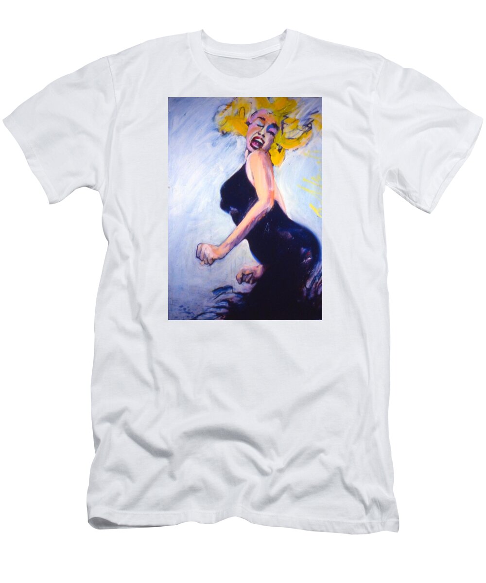 Marilyn T-Shirt featuring the painting Marilyn Dancing by Les Leffingwell