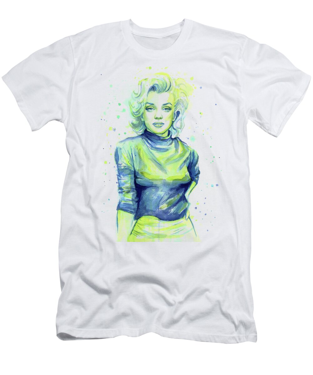 Iconic T-Shirt featuring the painting Marilyn Monroe by Olga Shvartsur