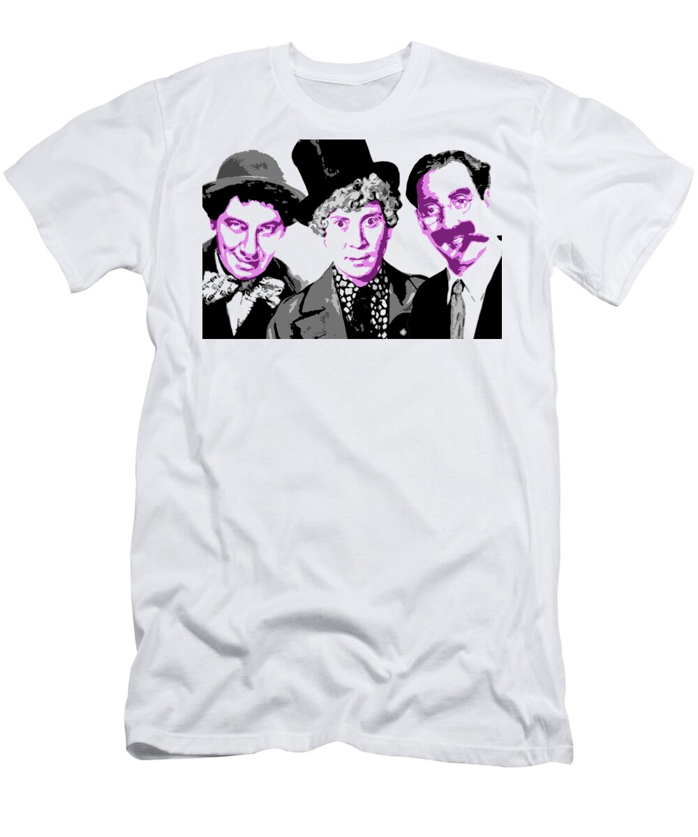 Marx Brothers T-Shirt featuring the digital art Marx Brothers by DB Artist