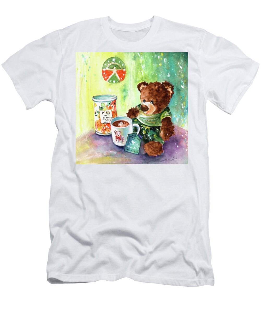 Truffle Mcfurry T-Shirt featuring the painting Matilda And The Lemon Curd Shortbread by Miki De Goodaboom