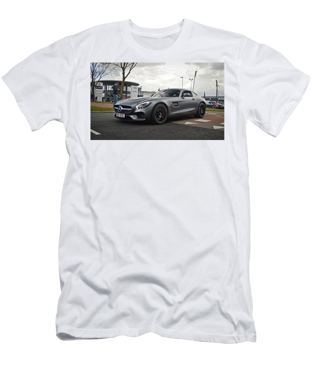 Mercedes T-Shirt featuring the photograph Mercedes AMG GTS by Sportscars OfBelgium