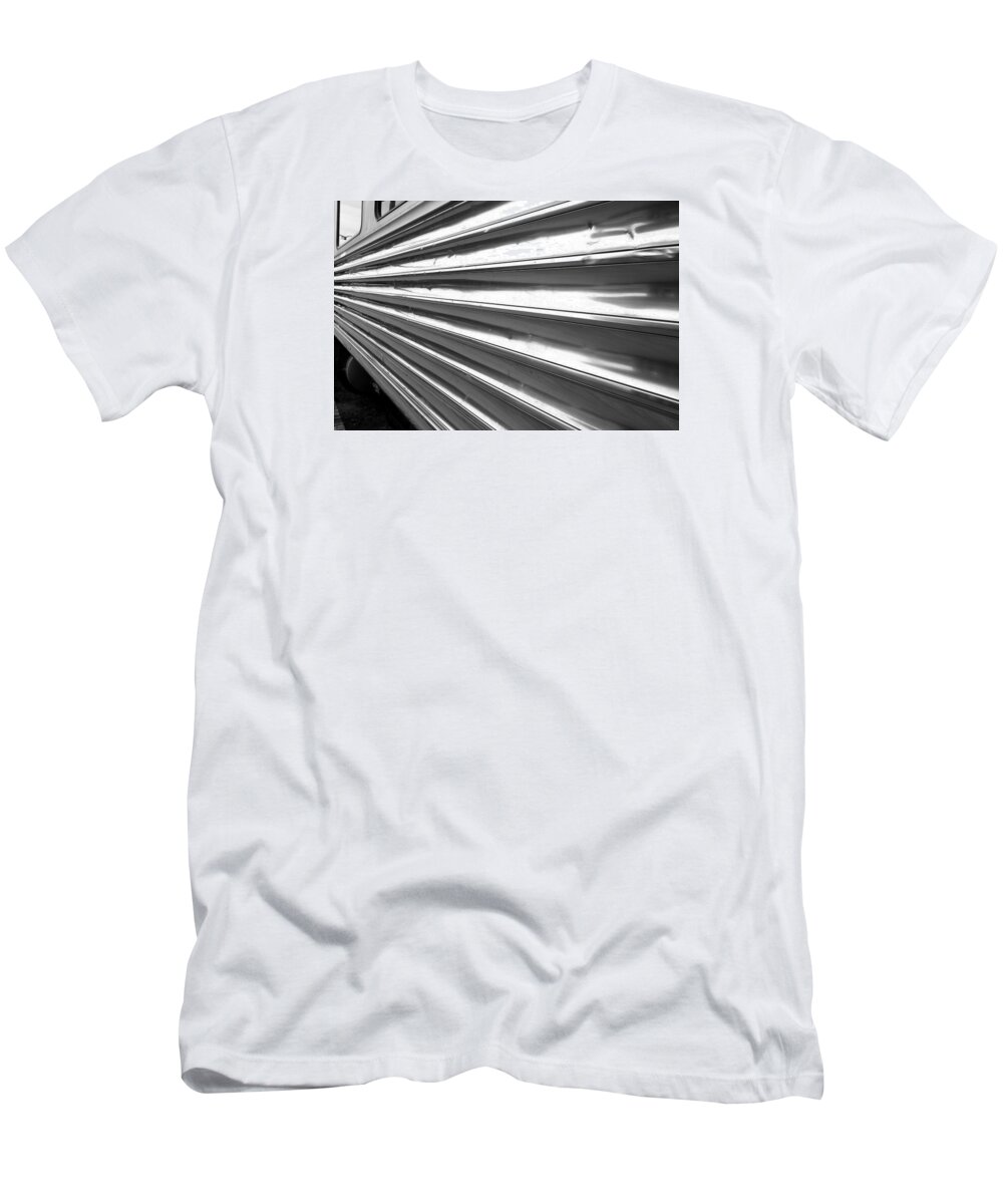 Metal T-Shirt featuring the photograph Metal Lines by Valentino Visentini