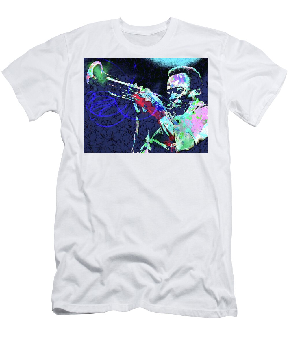 Jazz T-Shirt featuring the digital art Miles Jazz by Gary Grayson