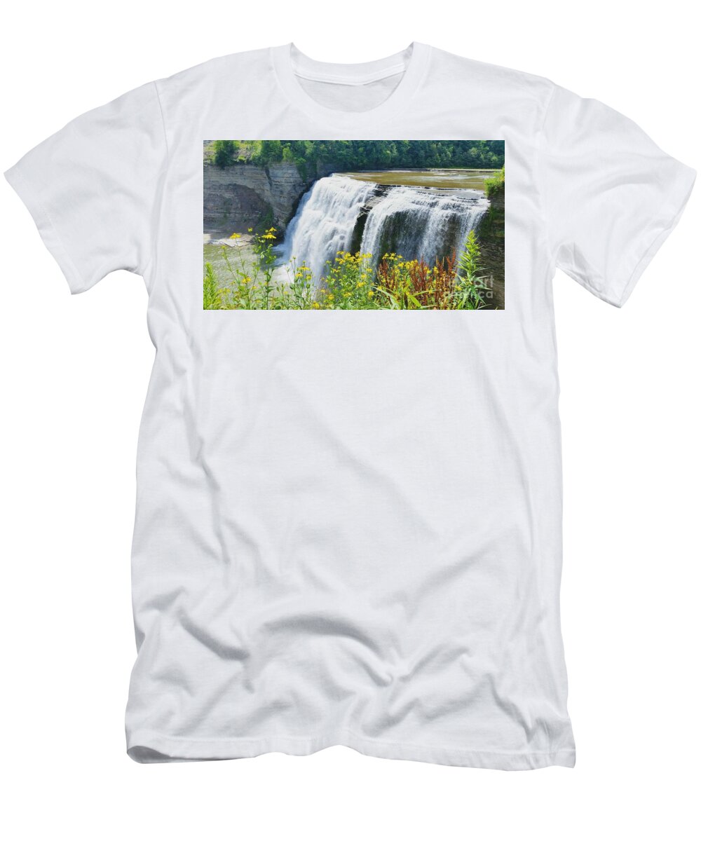Falls T-Shirt featuring the photograph Mini Falls by Raymond Earley