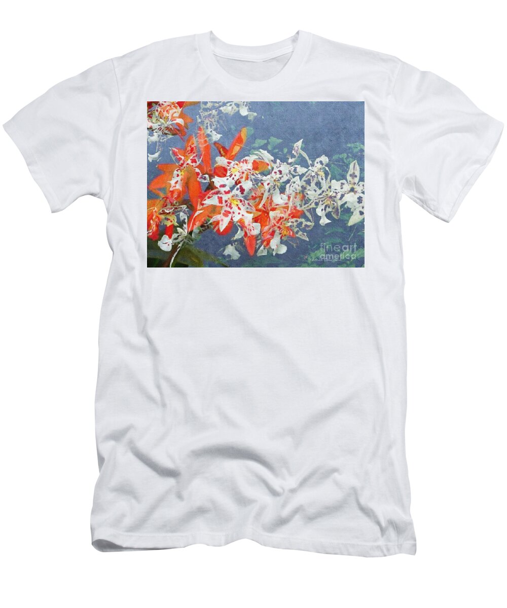 Photographic Art T-Shirt featuring the digital art Mix of Orchids by Kathie Chicoine