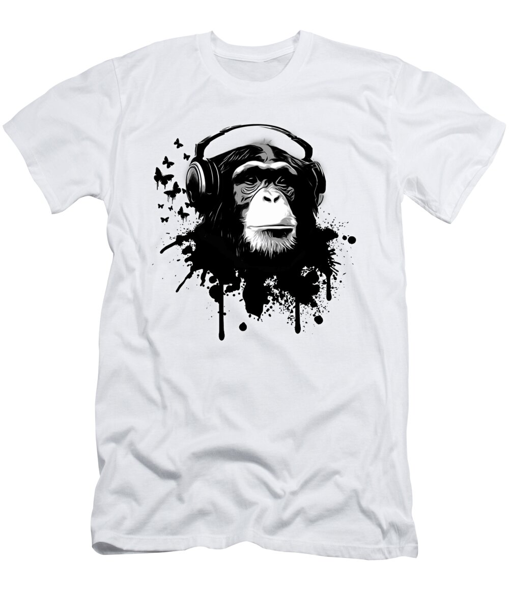 Ape T-Shirt featuring the digital art Monkey Business by Nicklas Gustafsson