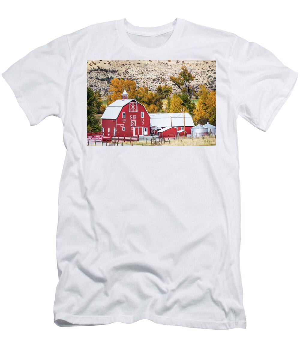 Old Barn T-Shirt featuring the photograph Montana Ranch by Paul Freidlund