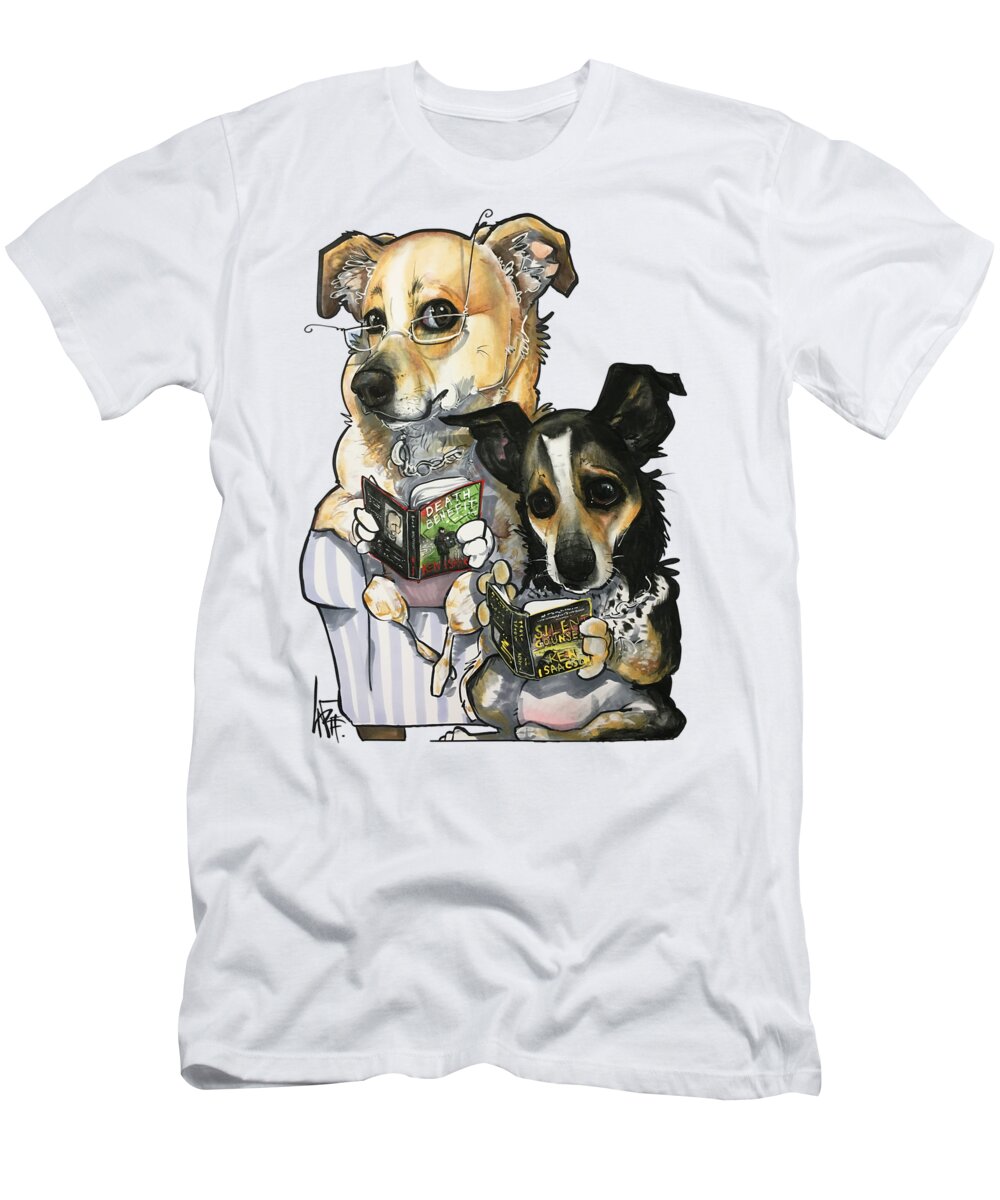 Monteleone T-Shirt featuring the drawing Monteleone 3985 by Canine Caricatures By John LaFree