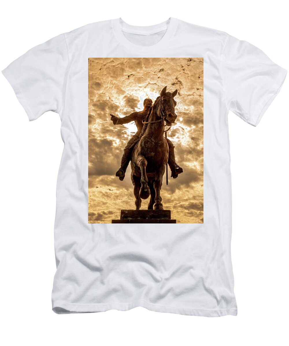 Monumento A Calixto Garcia T-Shirt featuring the photograph Monumento a Calixto Garcia Havana Cuba Malecon Habana by Charles Harden