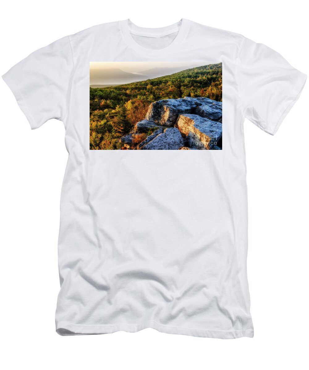Autumn T-Shirt featuring the photograph Morning at Bear Rocks by Thomas R Fletcher