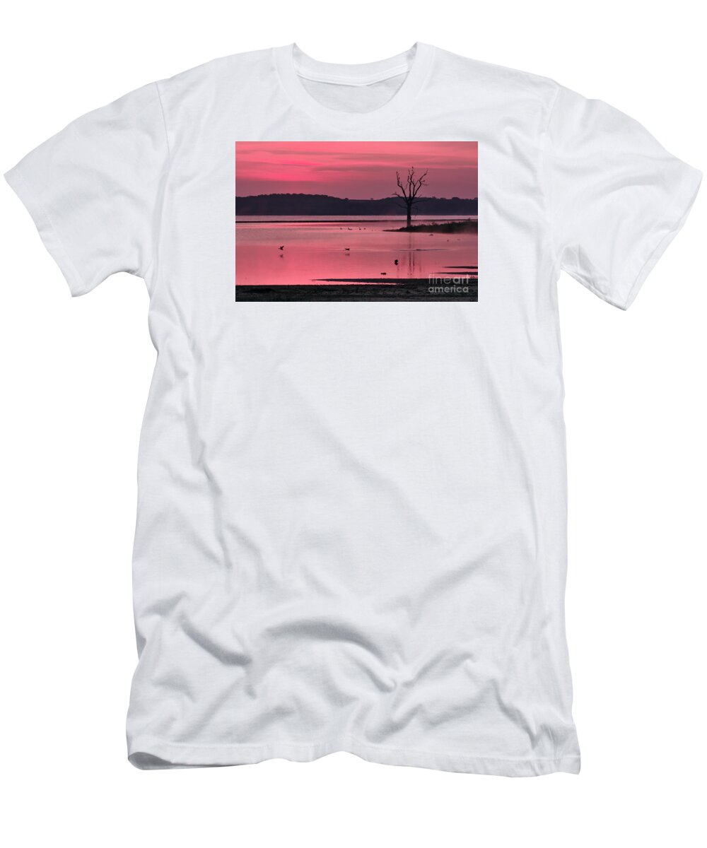 Rutland Water T-Shirt featuring the photograph Morning Has Broken by Martyn Arnold