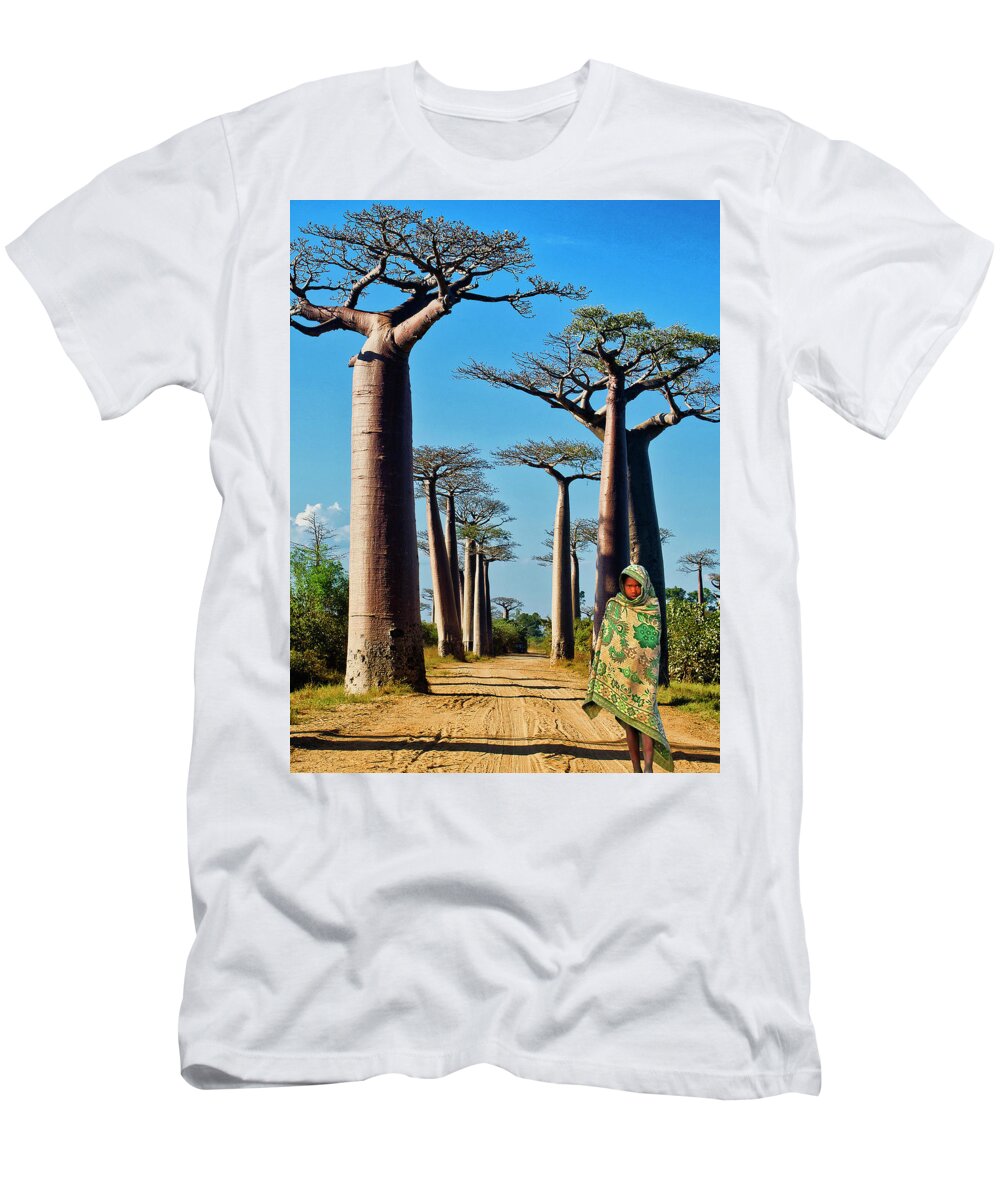Baobab Trees T-Shirt featuring the photograph Morning Walk Madagascar by Dominic Piperata