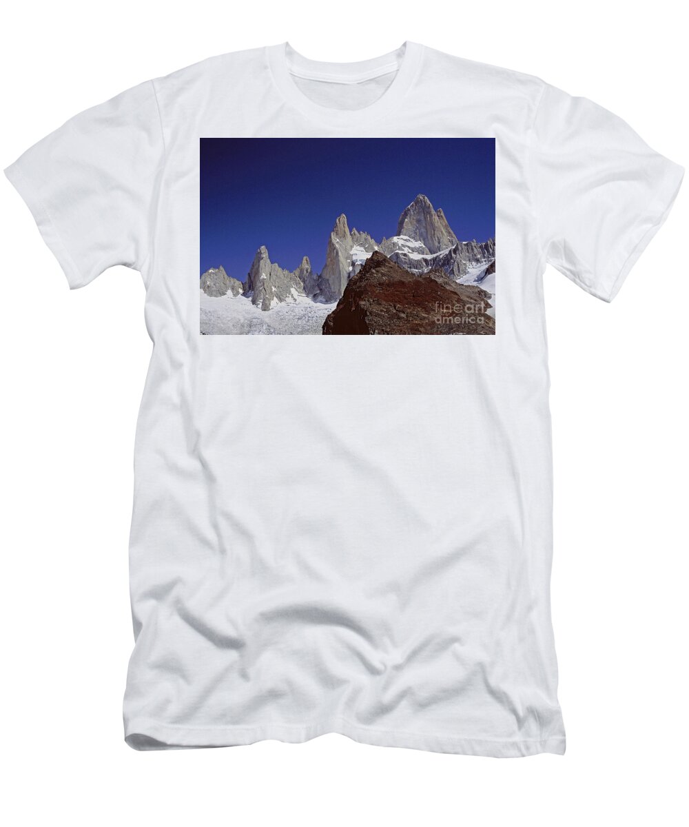 Prott T-Shirt featuring the photograph Mount FitzRoy Patagonia 2 by Rudi Prott