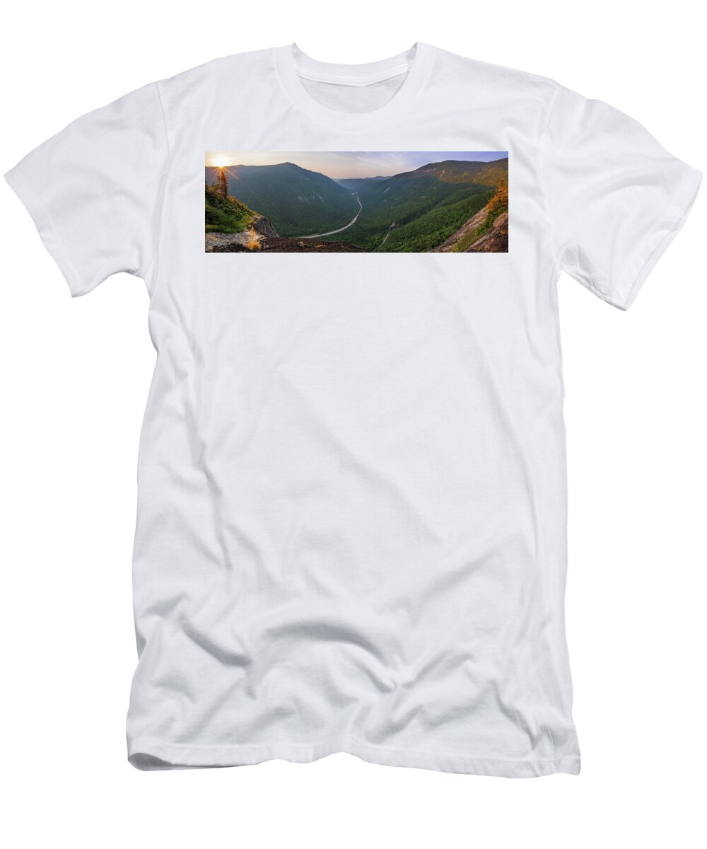 Mount T-Shirt featuring the photograph Mount Willard Sunrise Panorama by White Mountain Images