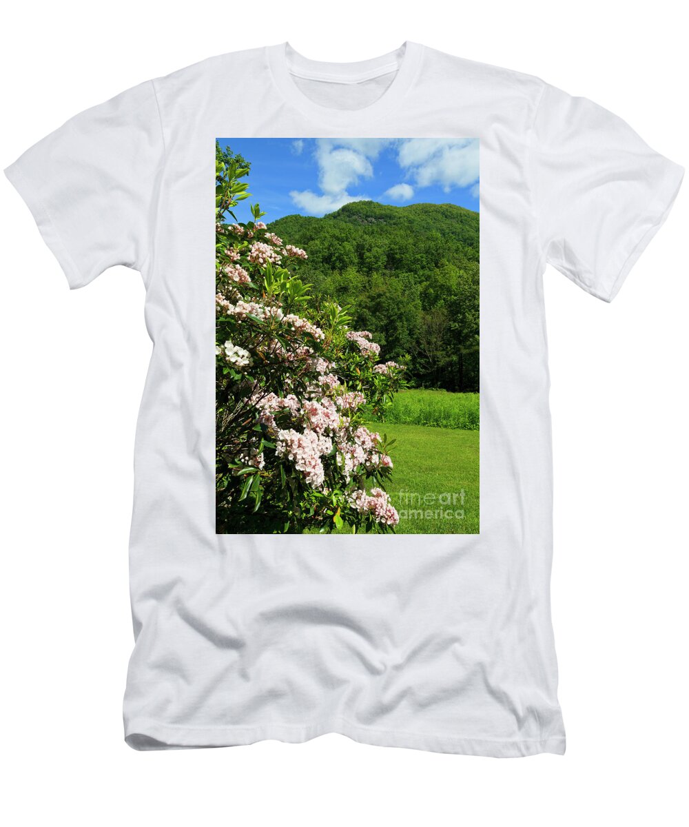 Mountain T-Shirt featuring the photograph Mountain Laurel in North Carolina by Jill Lang