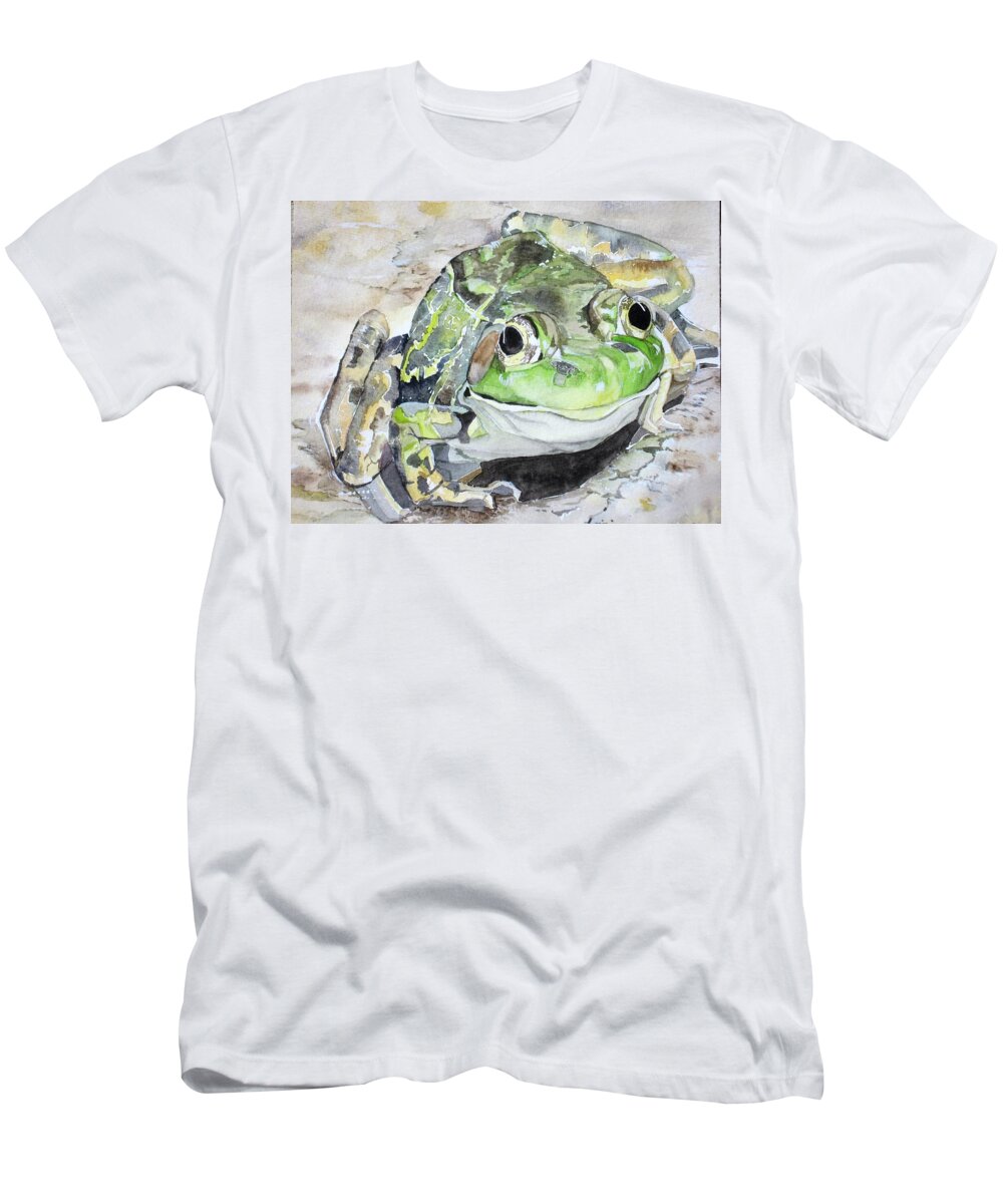 Frog T-Shirt featuring the painting Mr Frog by Teresa Smith