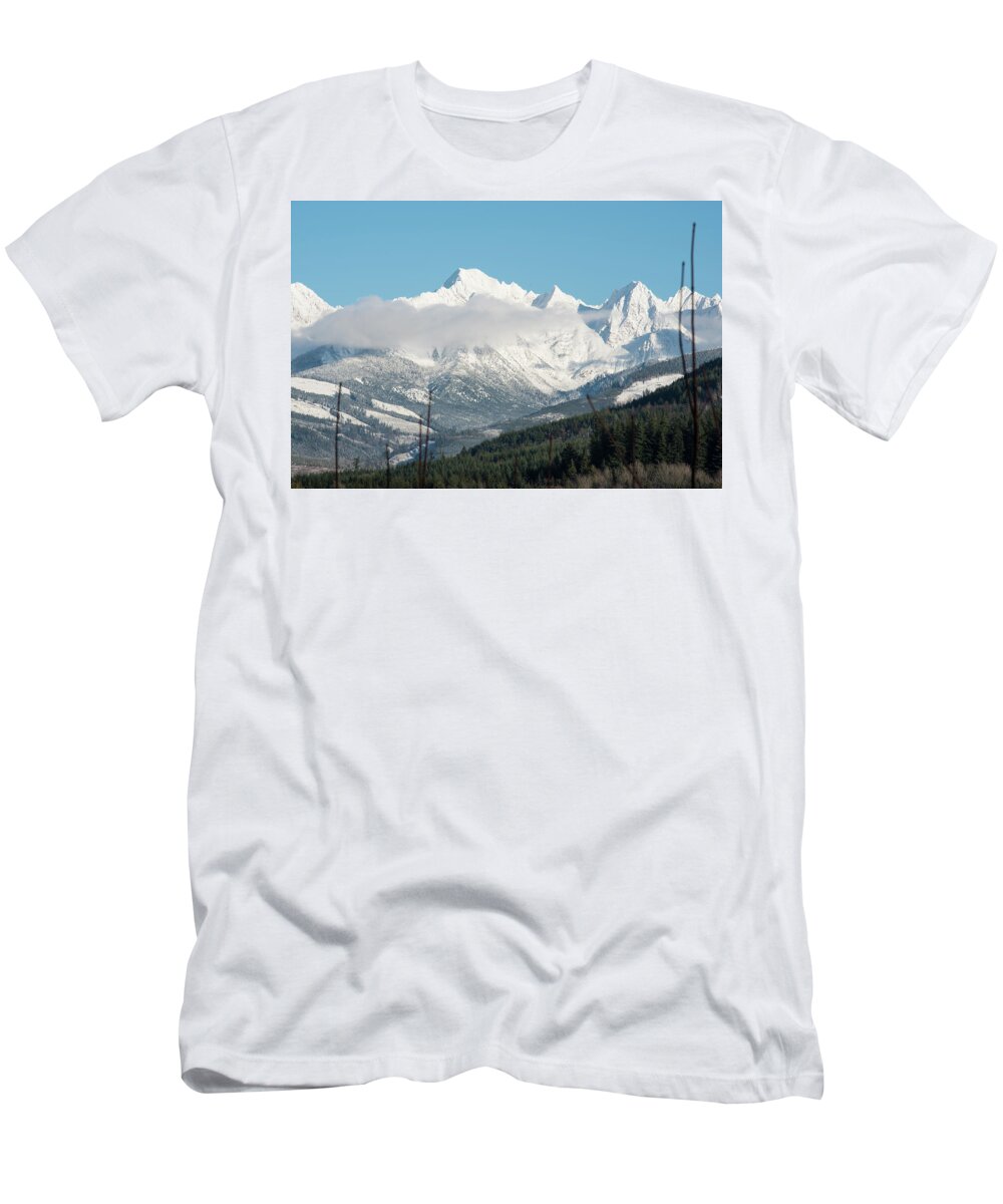 Mt Baker And Clouds T-Shirt featuring the photograph Mt Baker and Clouds by Tom Cochran