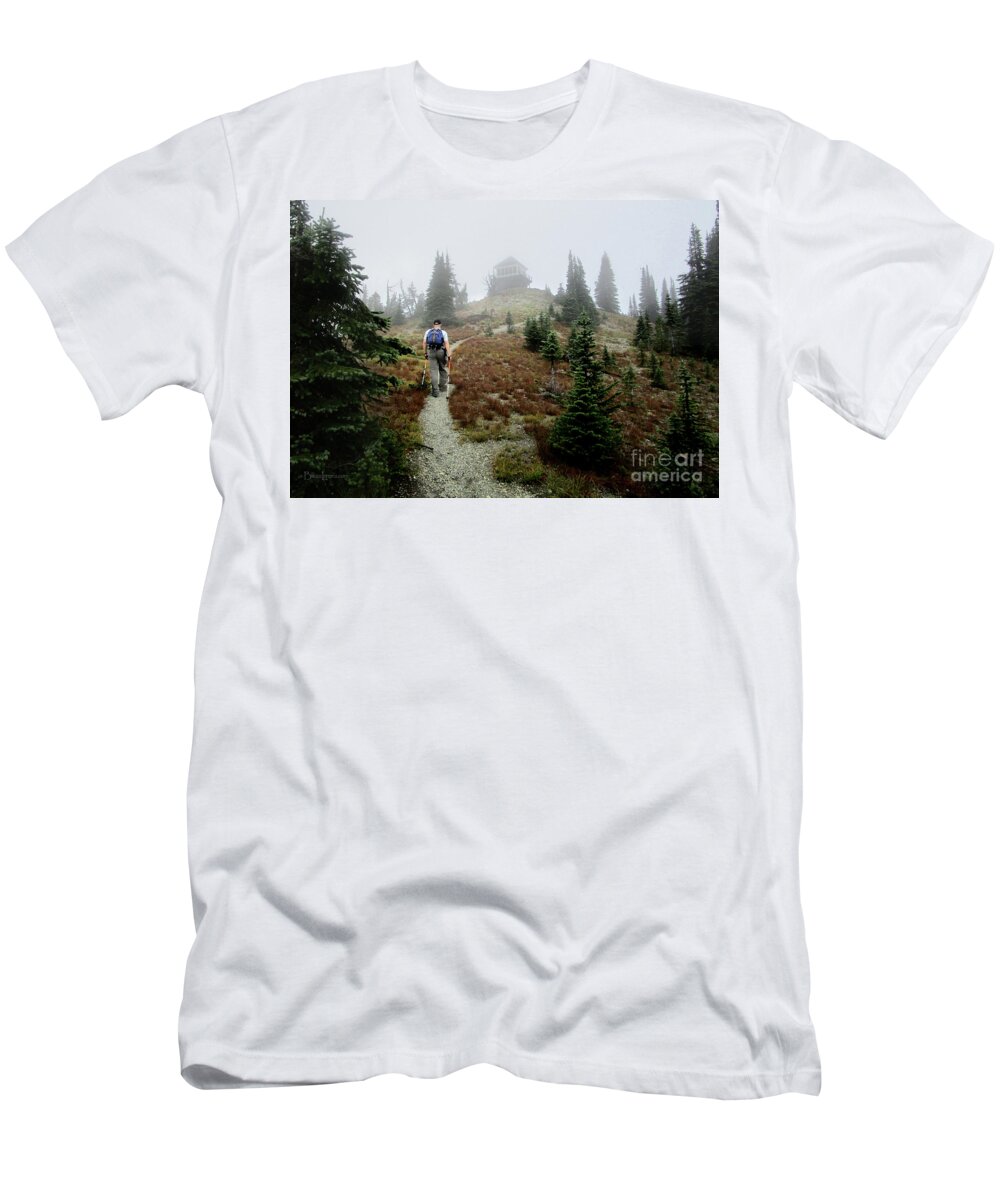 Montana T-Shirt featuring the photograph Mt Brown lookout - Glacier National Park by Bruce Lemons