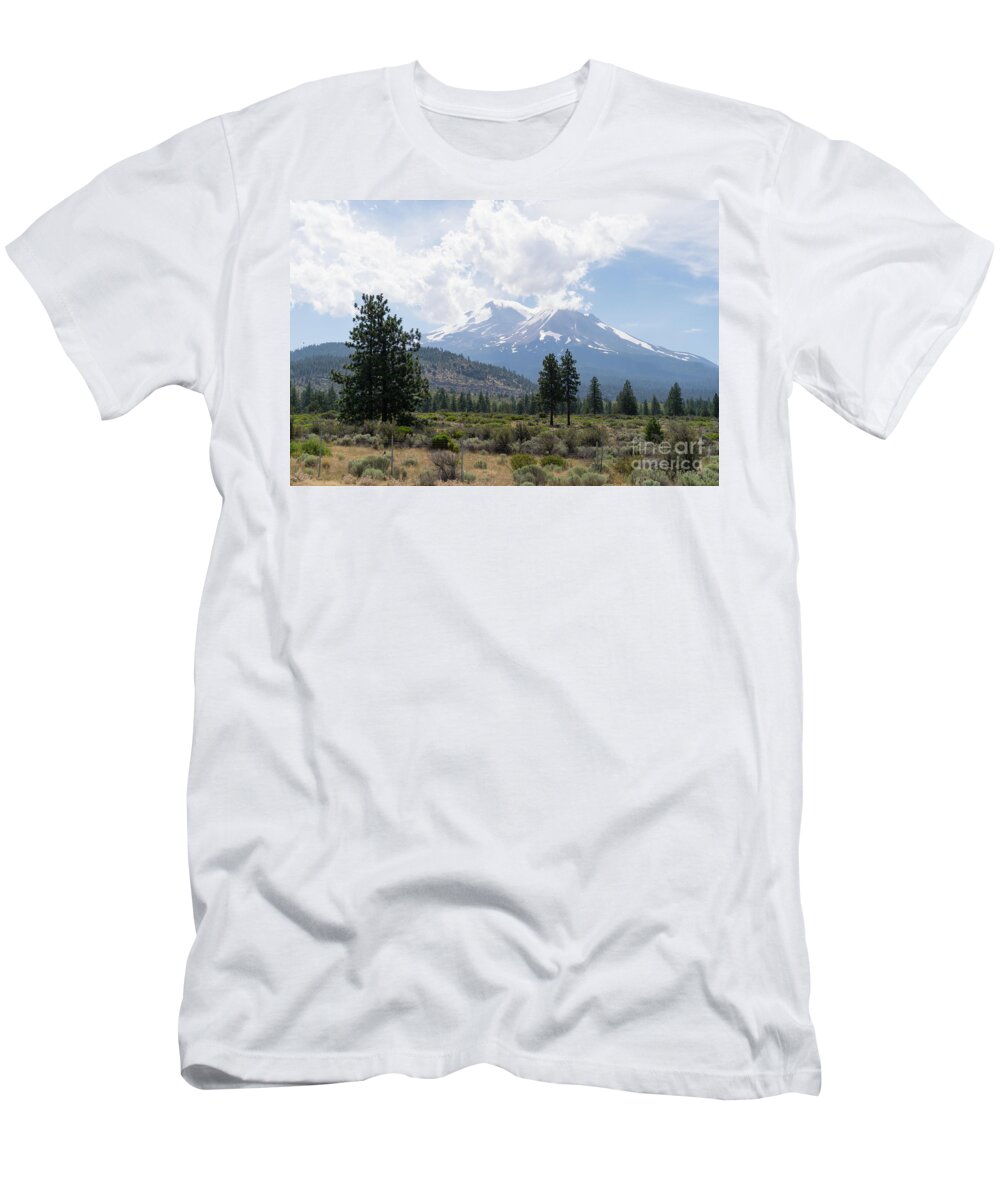 Wingsdomain T-Shirt featuring the photograph Mt Shasta California DSC5027 by Wingsdomain Art and Photography