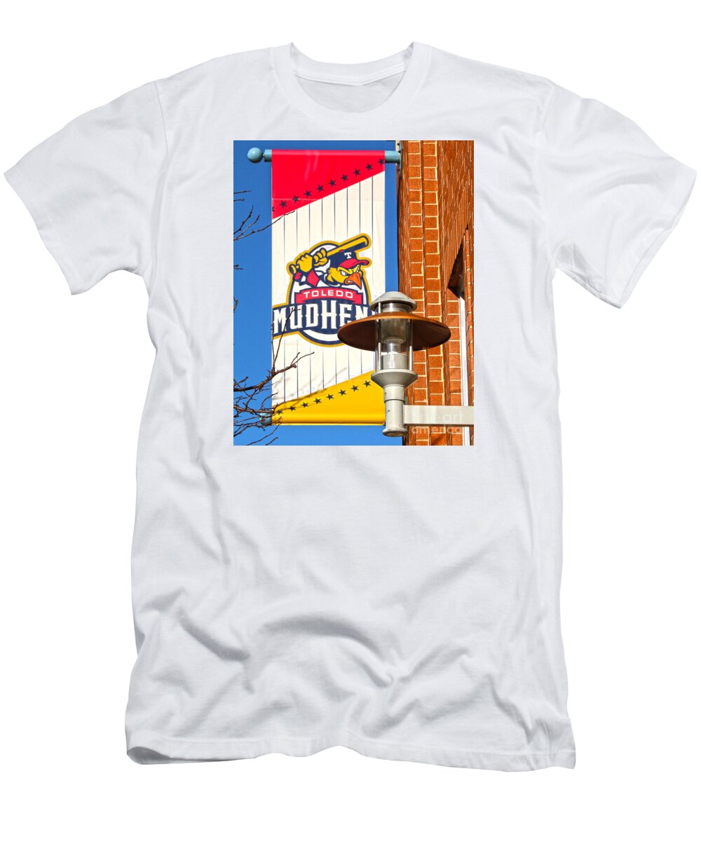 Toledo Mudhens T-Shirt featuring the photograph Mudhens Banner 3848 by Jack Schultz