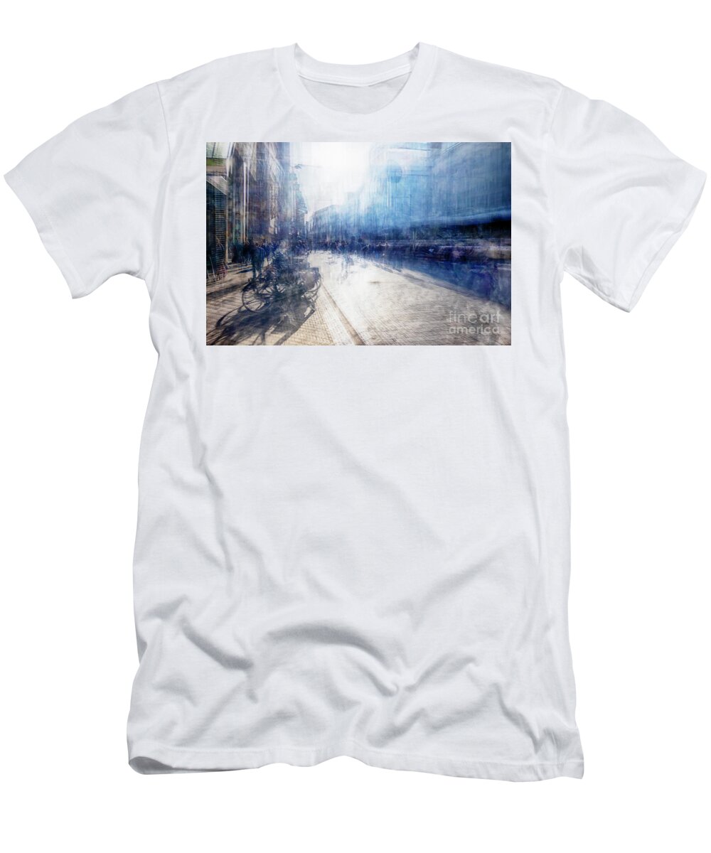 Street T-Shirt featuring the photograph Multiple Exposure Of Shopping Street by Ariadna De Raadt