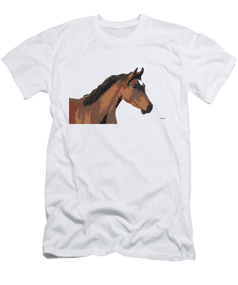 Mustang Sally T-Shirt featuring the digital art Music Notes 26 by David Bridburg