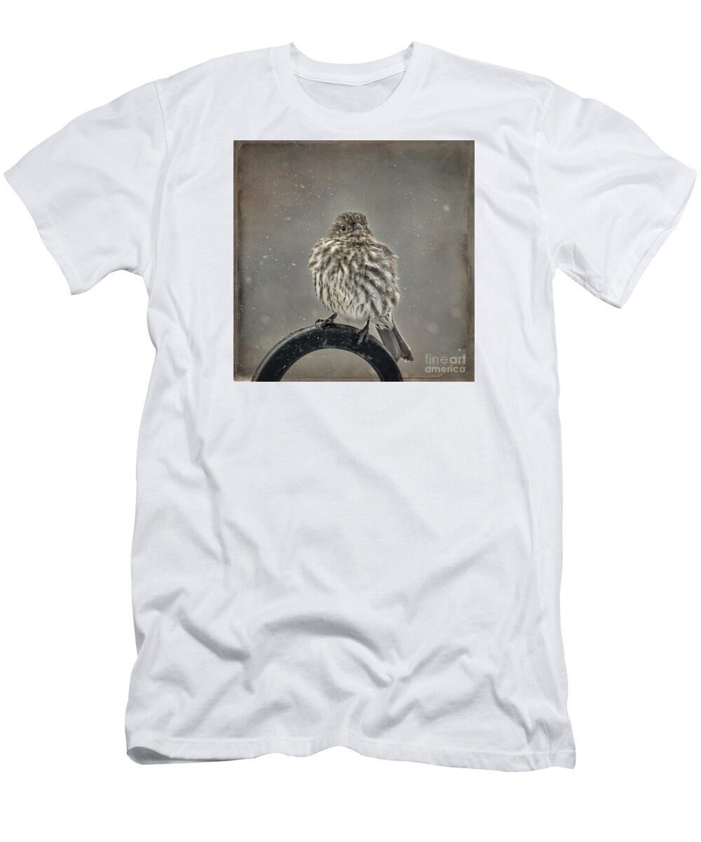 Wildlife T-Shirt featuring the photograph My Winter Sparrow by Janice Pariza