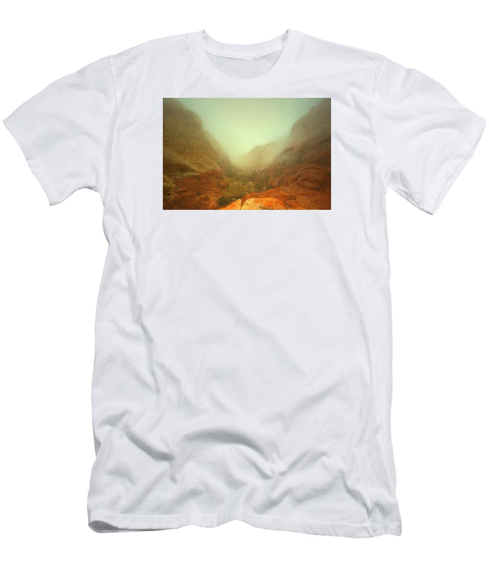 Red Rock T-Shirt featuring the photograph Narrow Out by Mark Ross