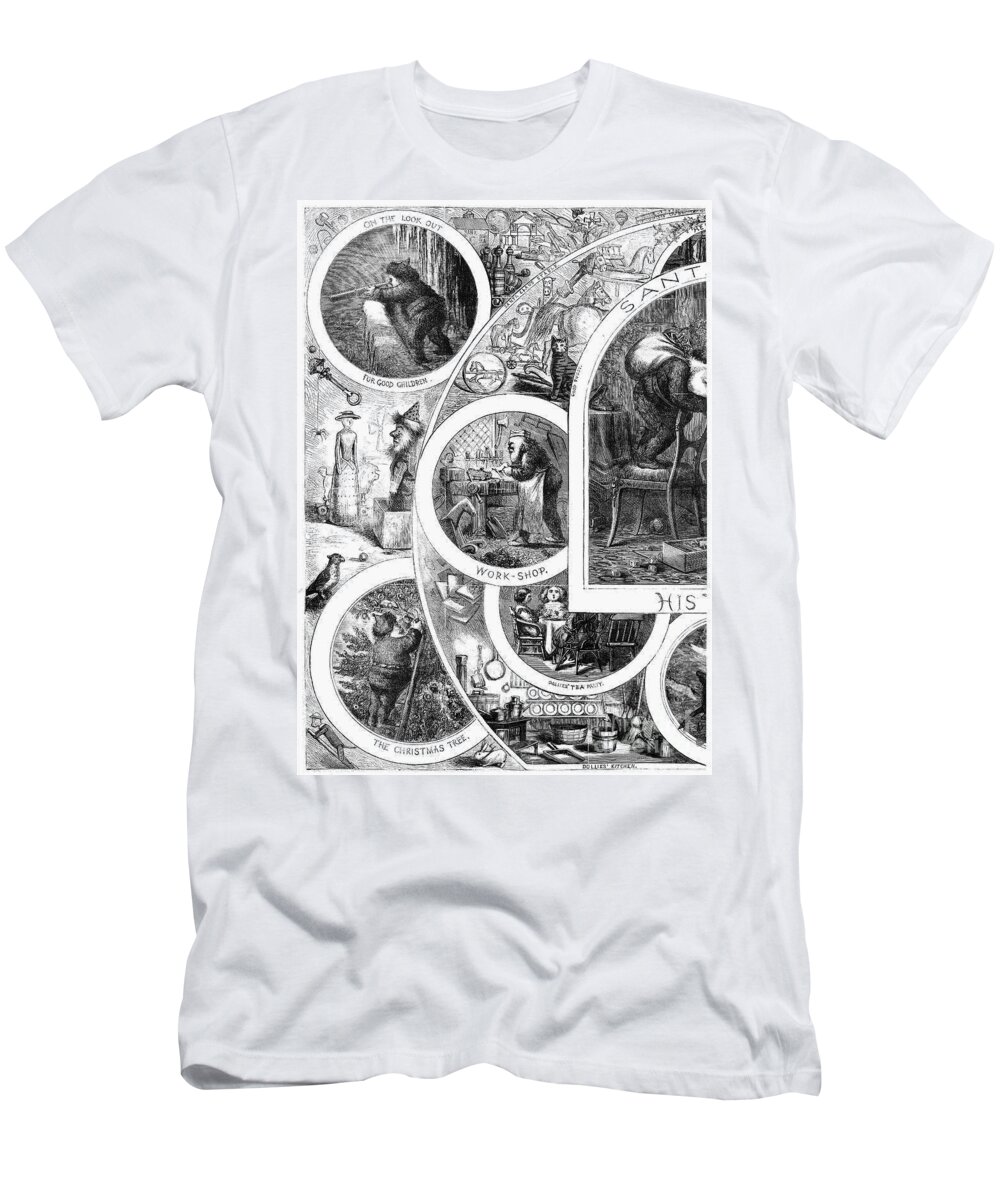 1866 T-Shirt featuring the photograph Nast: Santa Claus, 1866 by Granger