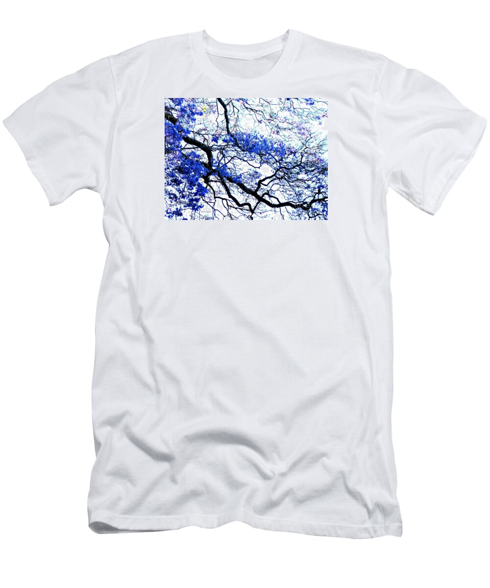 Jacaranda T-Shirt featuring the mixed media Natures Lines by Leanne Seymour