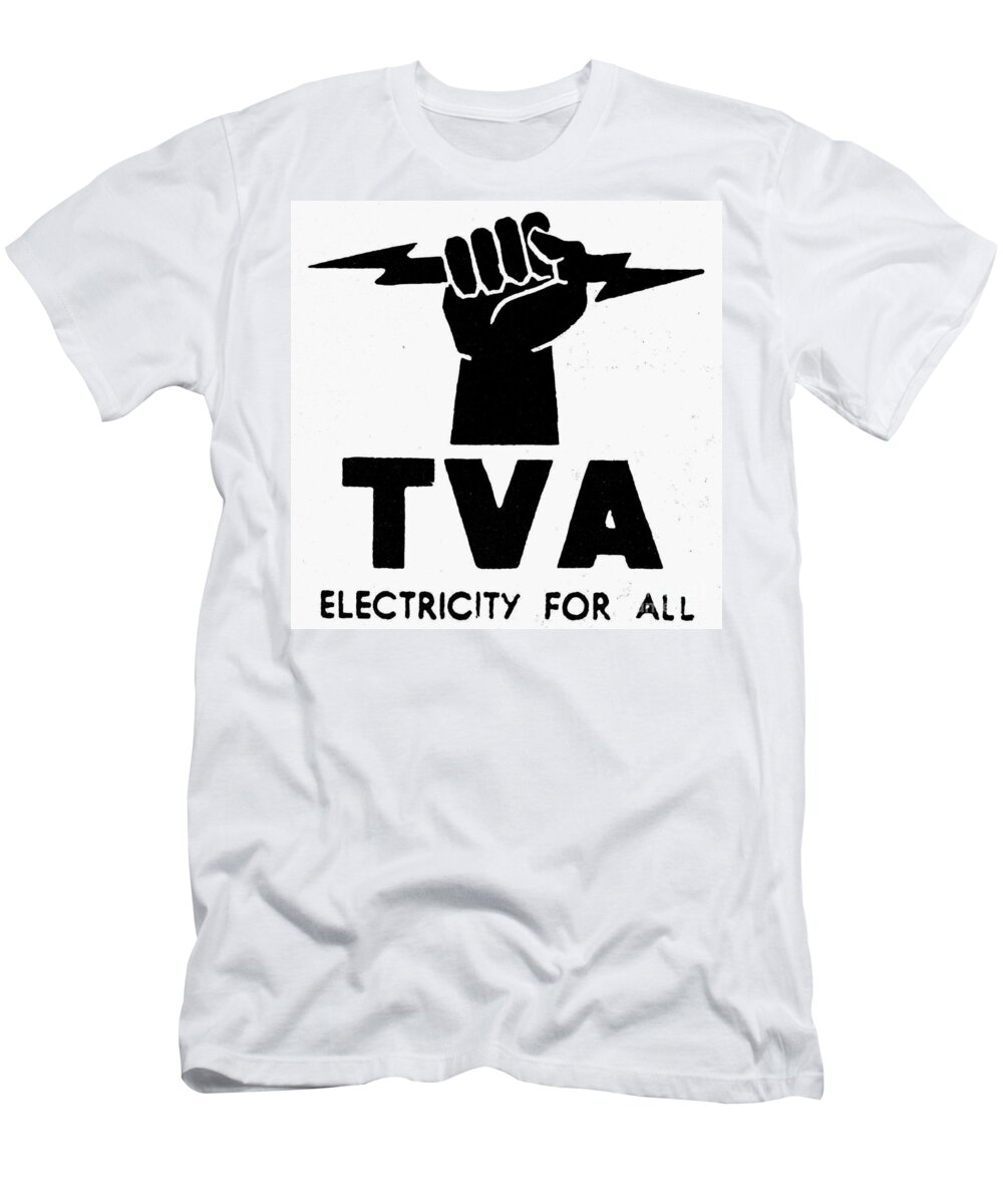1930s T-Shirt featuring the drawing New Deal - Tva Symbol by Granger