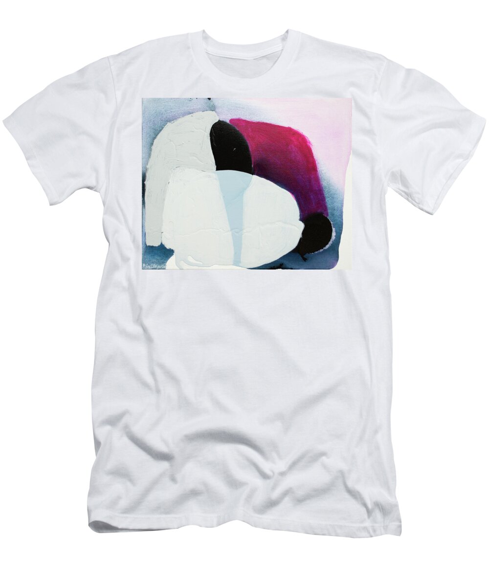 Abstract T-Shirt featuring the painting New Haircut by Claire Desjardins