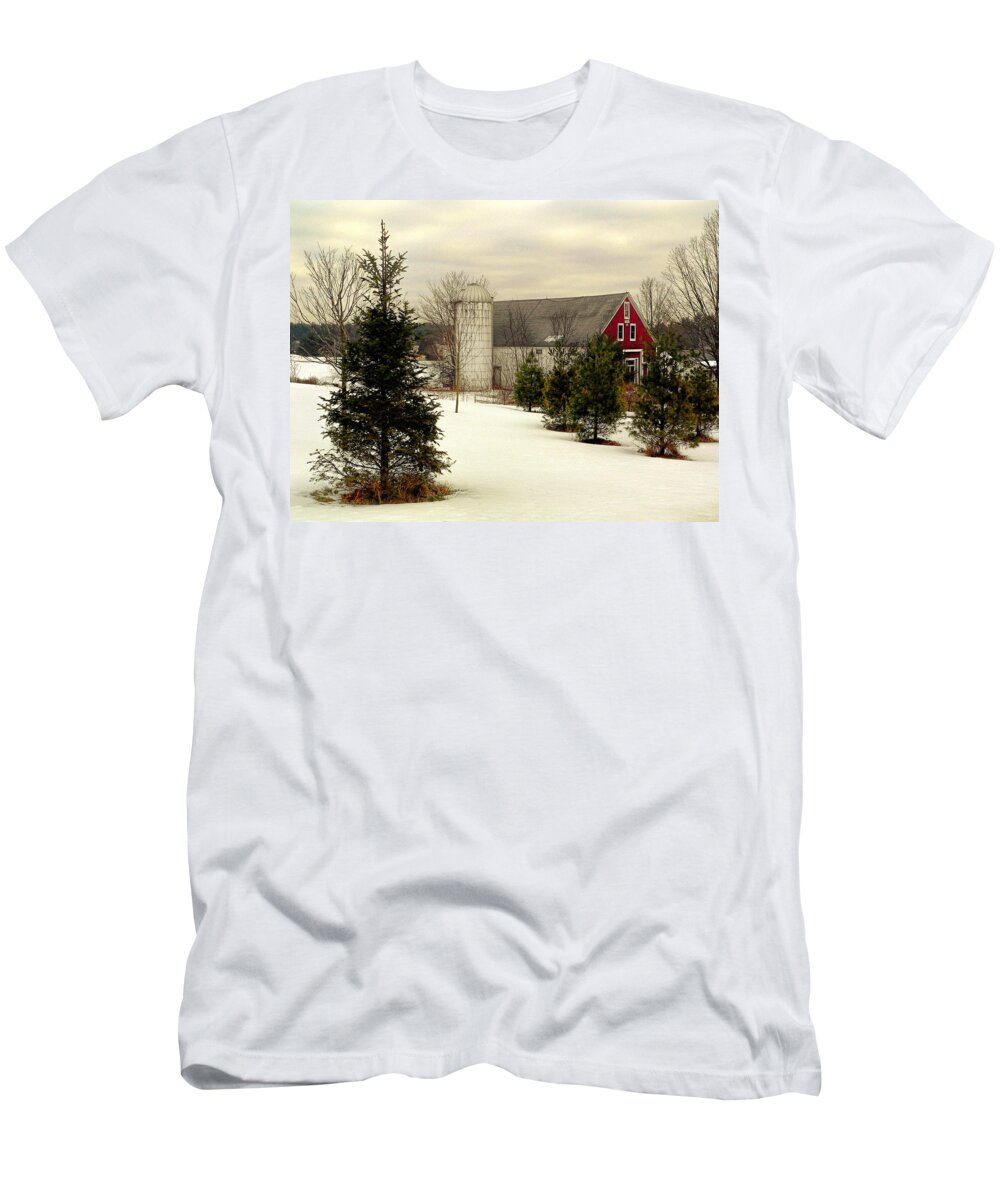 Farm T-Shirt featuring the photograph New Hampshire barn by Janice Drew