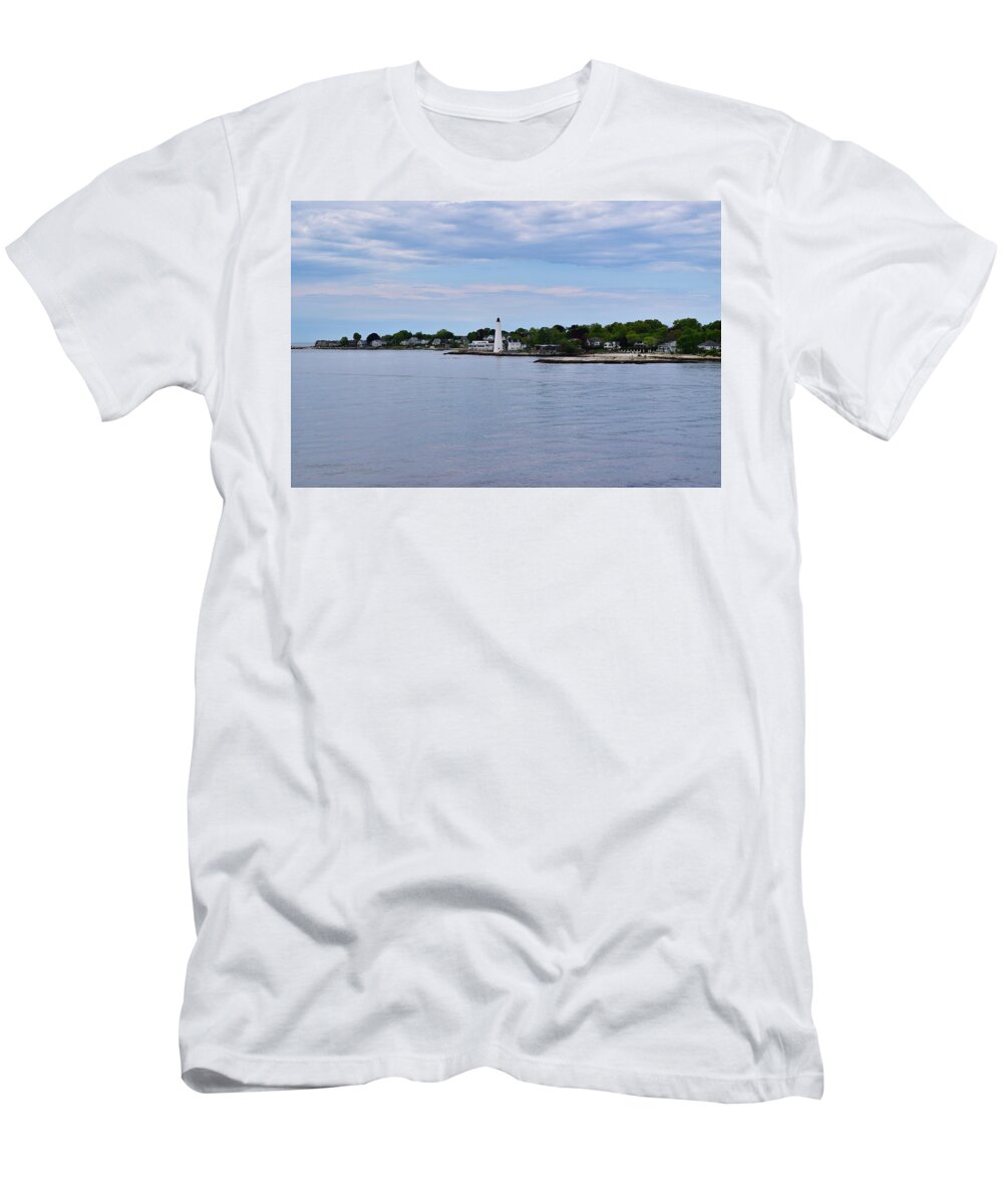 Lighthouse T-Shirt featuring the photograph New London Harbor Lighthouse by Nicole Lloyd