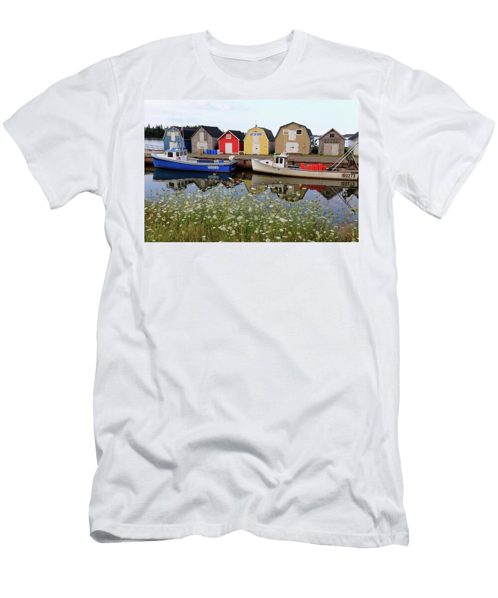 Canada T-Shirt featuring the photograph New London Wharf, P.e.i. by Gary Corbett